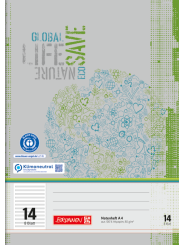 Notenheft · DIN A4 · Lineatur 14 · Musiklineatur · 8 Blatt · Umweltpapier