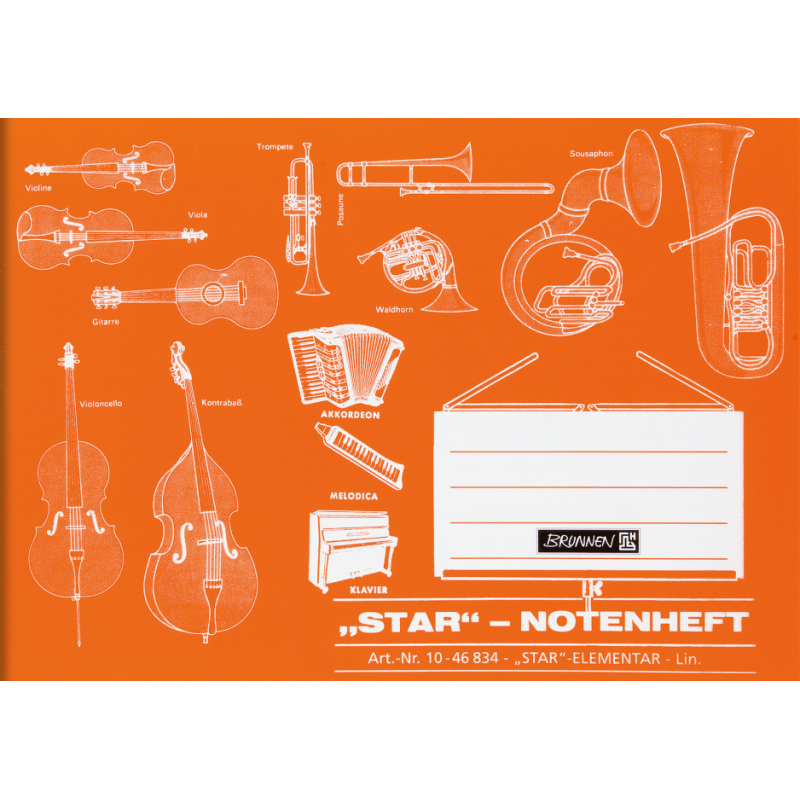 Notenheft · DIN A5 quer · Star Lineatur 14 · 8 Blatt
