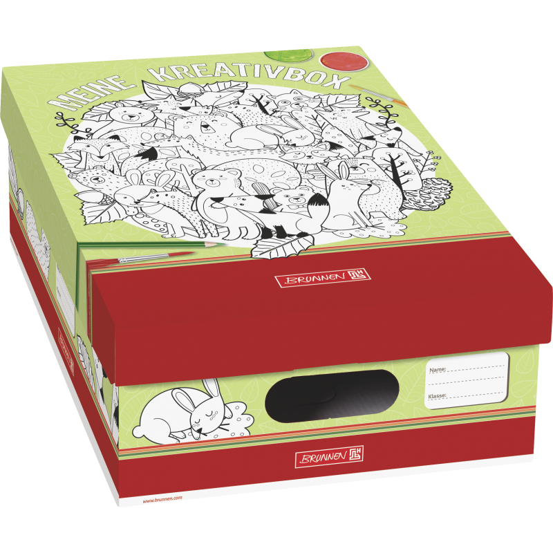 Bastelbox mit Deckel · 31 x 22 9,5 cm · Karton