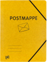 Oxford Postmappe · Top File + A4 · Eckspannermappe mit Aufdruck "Postmappe" · gelb · extra stabiler 390 g/m² Quality-Karton