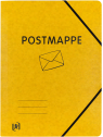 Oxford Postmappe · Top File + A4 · Eckspannermappe mit Aufdruck "Postmappe" · gelb · extra stabiler 390 g/m² Quality-Karton
