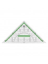 M+R Geo-Dreieck · groß · mit Griff · 22 cm · glasklar