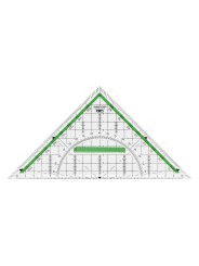 M+R Geo-Dreieck · groß · mit Griff · 22 cm · glasklar