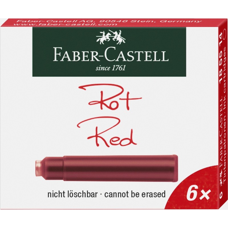 Faber-Castell · Patrone standard · 6er Etui · rot