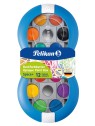 Pelikan Deckfarbkasten Space+ · 12 Farben und Deckweiß · blau