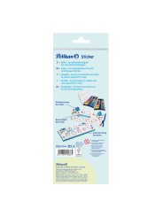 Pelikan Stickerbogen für Deckfarbkasten K12/K24 · Türkis/Herzen