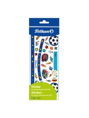 Pelikan Stickerbogen für Deckfarbkasten K12/K24 · Blau/Fußball