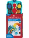 Faber-Castell · Farbkasten CONNECTOR · 12 Farben · inkl. Deckweiß · türkis