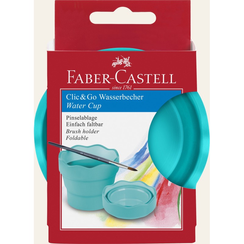 Faber-Castell · Wasserbecher CLIC & GO · türkis