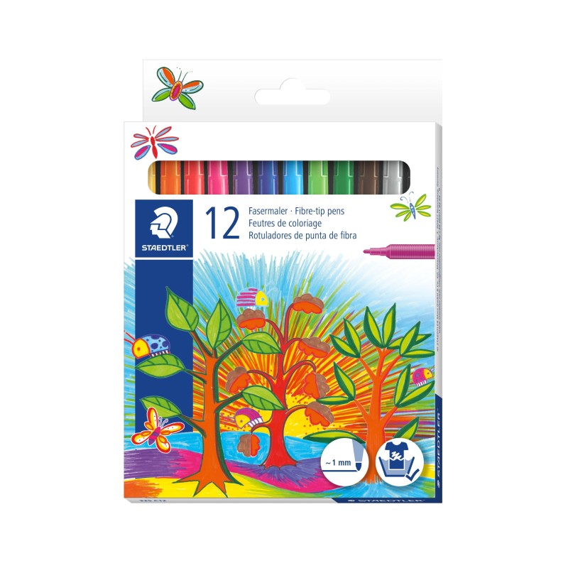 STAEDTLER® Fasermaler Noris® · 12 Farben