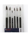 Haarpinsel-Set 6-teilig · 6 Aquarellpinsel 2 - 4 - 6  - 8 - 10 - 12