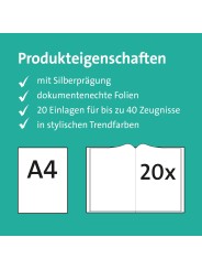 ROTH Zeugnismappe A4 · 20 Hüllen · türkis