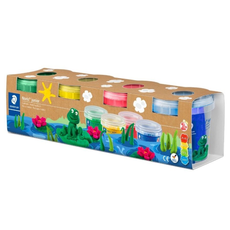 STAEDTLER® Noris® junior Spielknete 8134 · 4 Farben · in Einzeldöschen