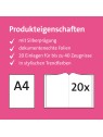 ROTH Zeugnismappe A4 · 20 Hüllen · magenta