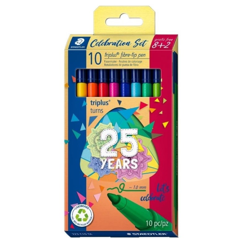 STAEDTLER® Filzstift triplus® color · Dreikant · 10 Farben