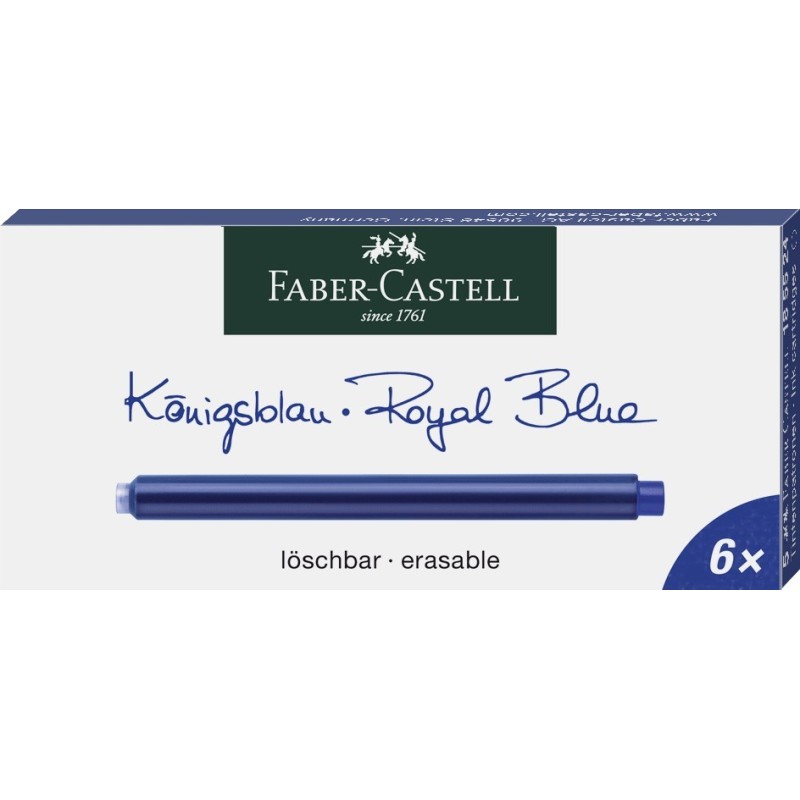 Faber-Castell · Patrone standard · Großraum · 5er Etui · königsblau
