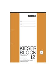 BRUNNEN Kieserblock 12 · unliniert/blanko · 25 Bl · extrastarkes Papier 150g/m²