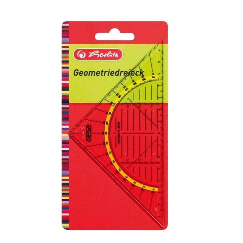 Herlitz Geometrie-Dreieck · 14 cm · transparent