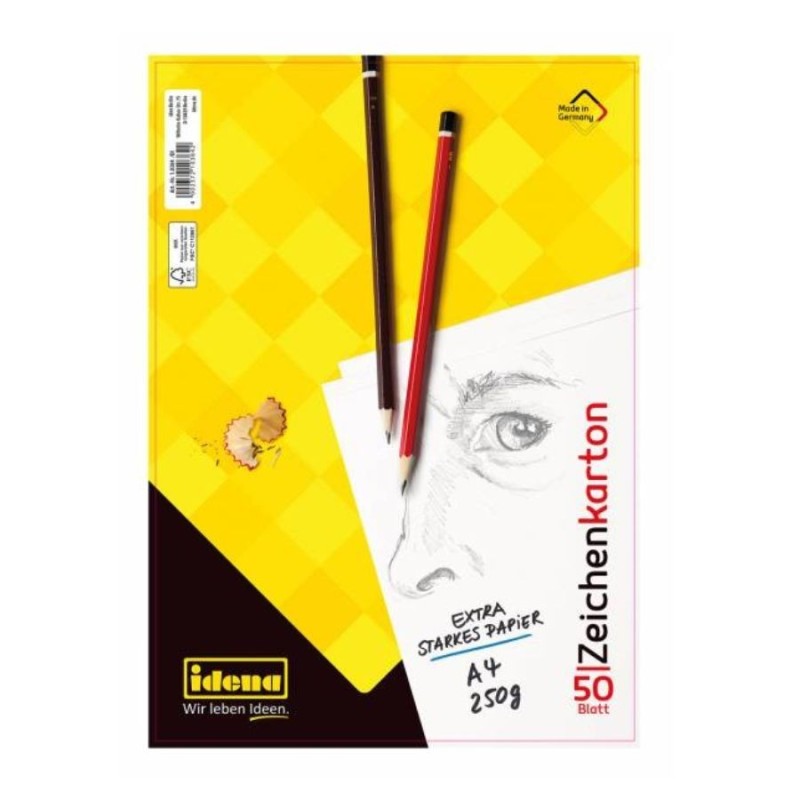 idena Zeichenkarton DIN A4 · 250 g/m² · 50 Bogen