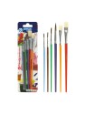 Schulpinsel-Set 6-teilig · 4 Haarpinsel · 2 Flachpinsel