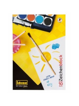 idena Zeichenblock DIN A3 · kopfverleimt · 120 g/m² · 10 Blatt - Motiv zufällig