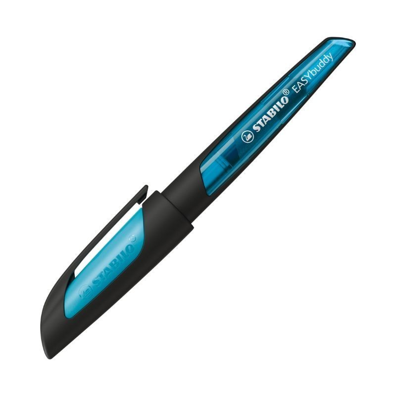 Ergonomischer Schulfüller STABILO® EASYbuddy · schwarz/hellblau· Feder M