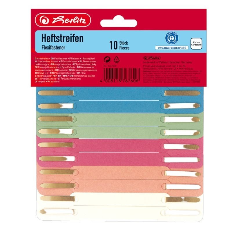 herlitz Heftstreifen · 10 Stück · Pappe