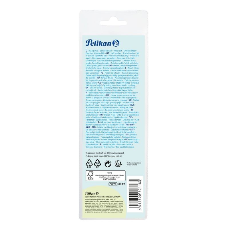 Pelikan Pinselset · 8 Synthetikpinsel