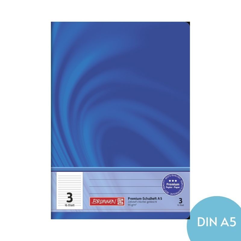 BRUNNEN Schulheft · DIN A5 · Vivendi · Lineatur 3   · 90 g/m² · 16 Blatt