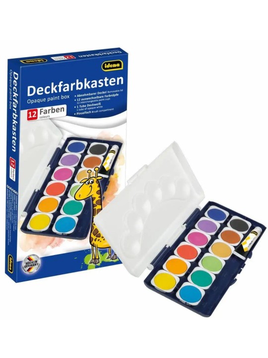 idena Deckfarbkasten · inkl. Deckweiß · 12 Farben