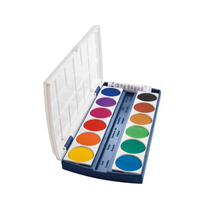Herlitz Deckfarbkasten · inkl. Deckweiß · 12 Farben