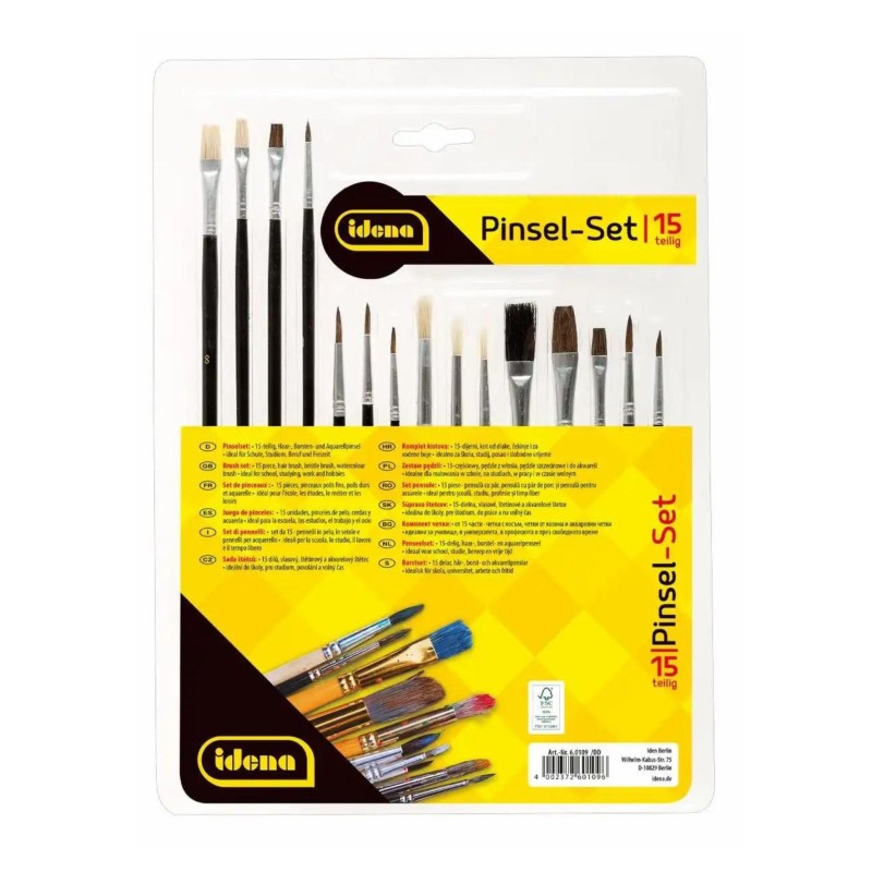 Pelikan Pinselset · 15 Pinsel · Haar-/Borstenpinsel