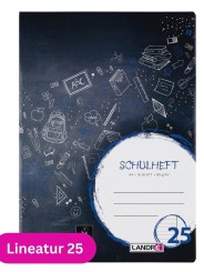 Landré Schulheft A4 · Lineatur 25 · 80 g/m² · 16 Blatt