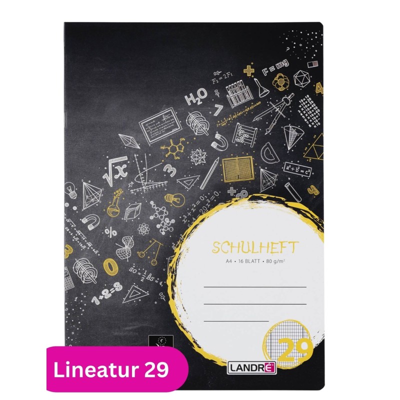 Landré Schulheft A4 · Lineatur 29 · 80 g/m² · 16 Blatt