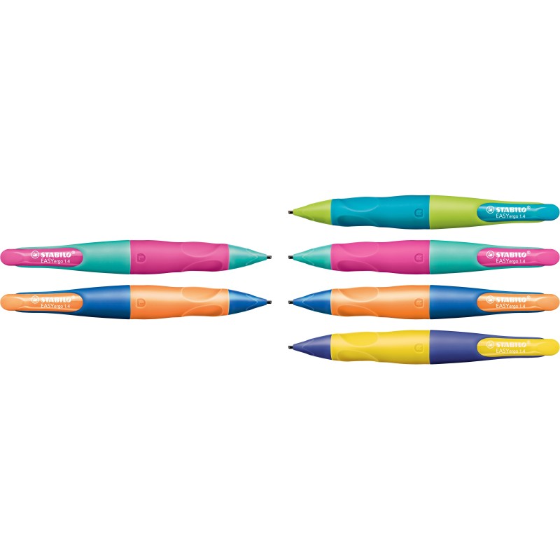 STABILO® Ergonomischer Druckbleistift STABILO® EASYergo 1.4 · türkis/neonpink · Rechts-/Linkshänder