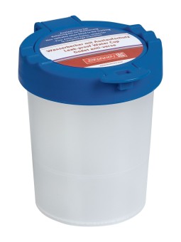 BRUNNEN Wasserbecher mit Deckel mit Auslaufschutz · blau