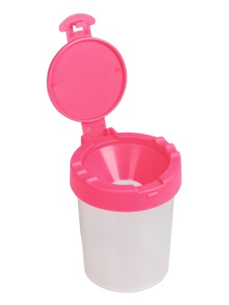 BRUNNEN Wasserbecher mit Deckel mit Auslaufschutz · pink