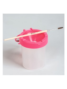 BRUNNEN Wasserbecher mit Deckel mit Auslaufschutz · pink