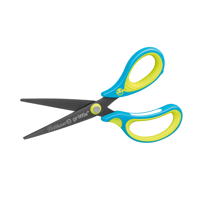 Pelikan Schulschere griffix spitz · neon fresh Blue · Rechtshänder / Linkshänder