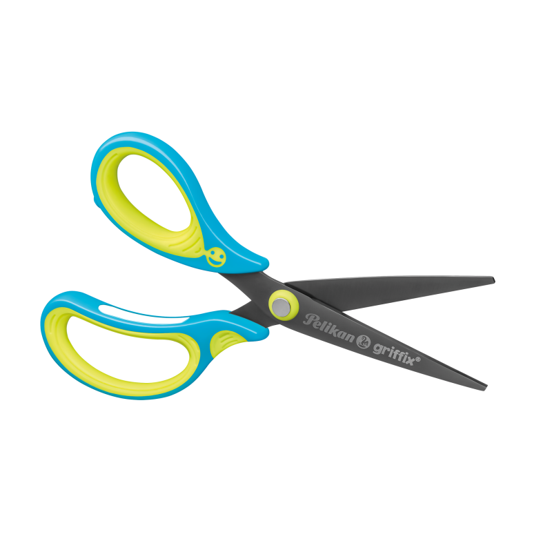 Pelikan Schulschere griffix spitz · neon fresh Blue · Rechtshänder / Linkshänder