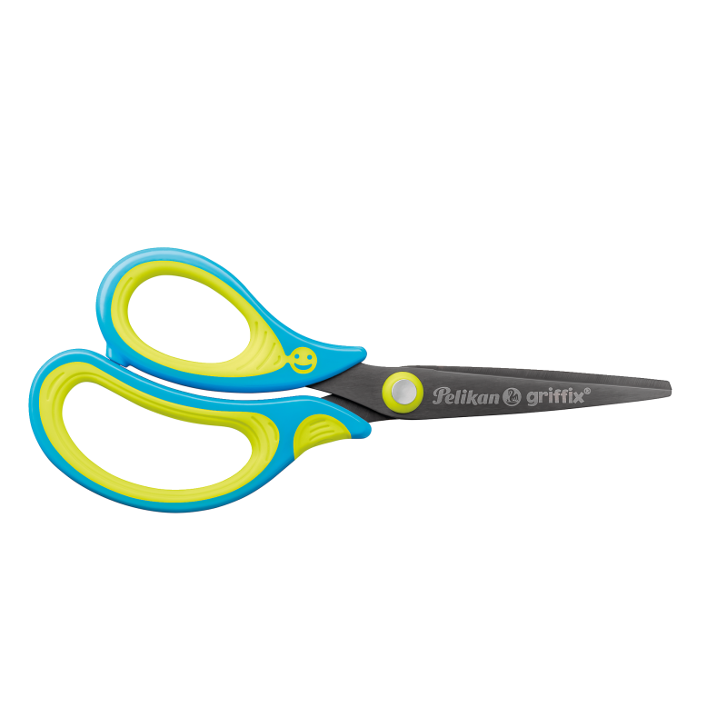Pelikan Schulschere griffix spitz · neon fresh Blue · Rechtshänder / Linkshänder