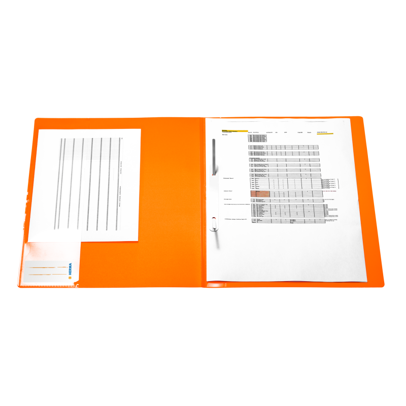 HERMA Schnellhefter · DIN A4 · stabile PP-Folie · vollfarbig · neonorange