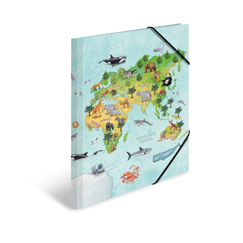 HERMA Sammelmappe · A3 · Karton · Weltkarte