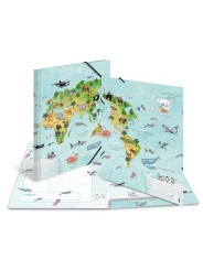 HERMA Sammelmappe · A3 · Karton · Weltkarte