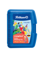 Pelikan Wachsknete Creaplast® · Box mit 14 Stangen in 10 Farben