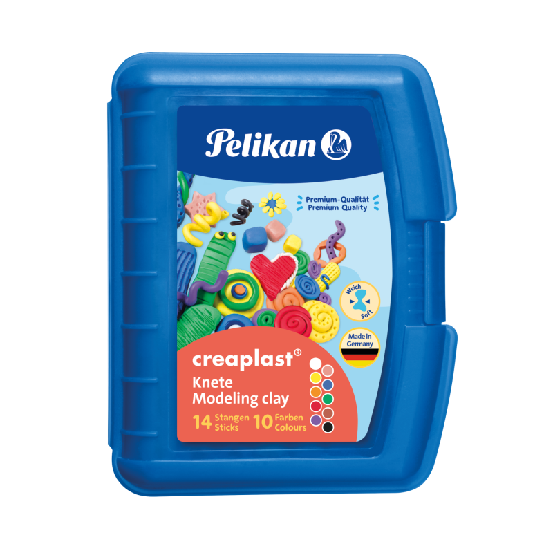 Pelikan Wachsknete Creaplast® · Box mit 14 Stangen in 10 Farben