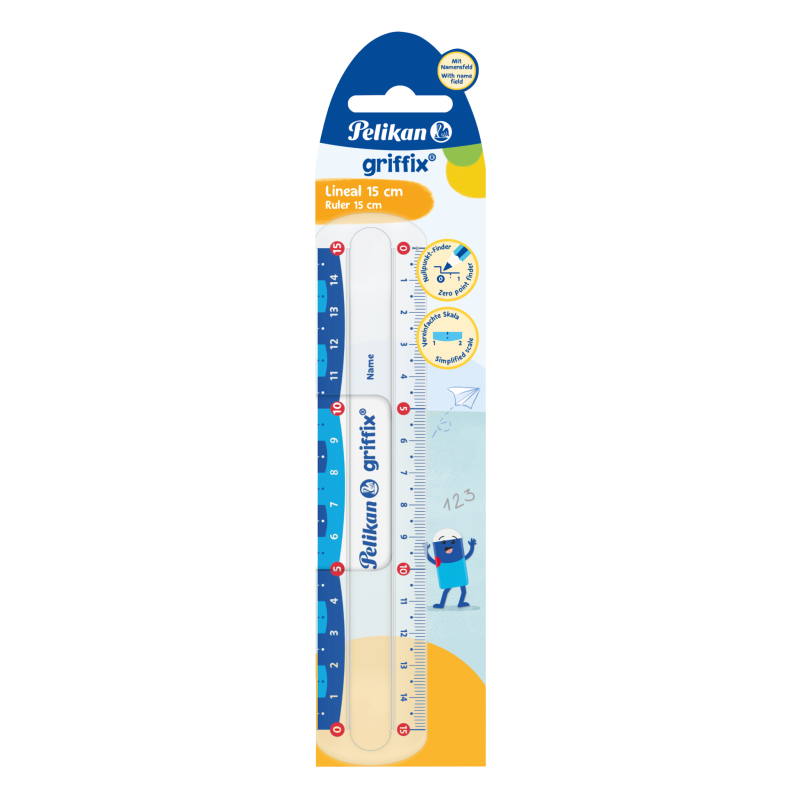 Pelikan Lineal combino · kurz · 15 cm · Links-/Rechtshänder