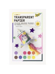 Folia Transparentpapier / Drachenpapier · 20 cm x 30 cm · 42 g/m² · 10 Blatt (versch. Farben)