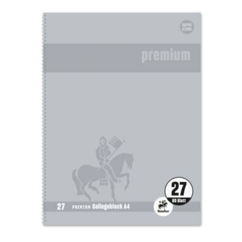 Staufen Premium Collegeblock · DIN A4 · Lineatur 27 · liniert mit Doppelrand