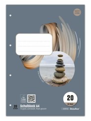 Staufen Style Schulblock DIN A4 · 50 Blatt · 70g/qm · Lineatur 20 · blanko